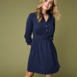 UNTUCKit Navy Frances Shirt Dress